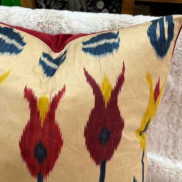 Pottery Barn Tulip Velvet Backed Accent Pillow - Picture 2 of 9